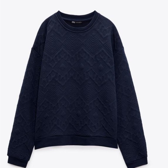 Zara quilted sweatshirt. Size small - Picture 1 of 7